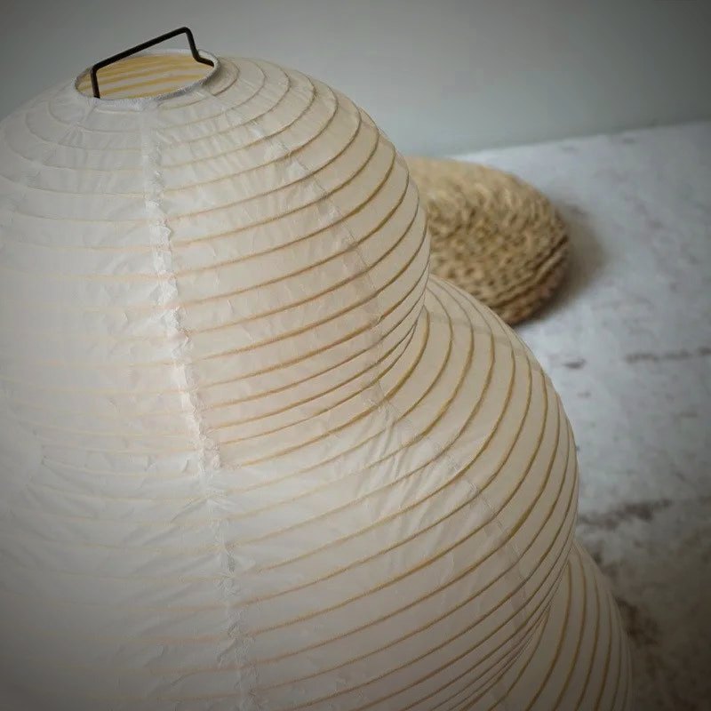 Japanese paper texture detail of the Mochi lamp shade