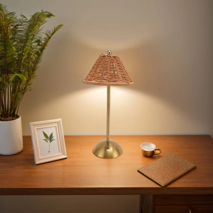 Nola Woven Cordless Rechargeable Table Lamp - product view 2
