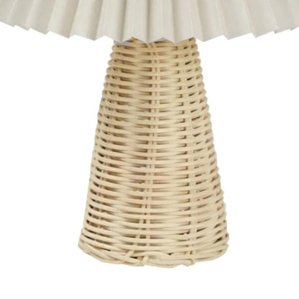 Senna USB-Powered Rattan Pleated Table Lamp - product view 11