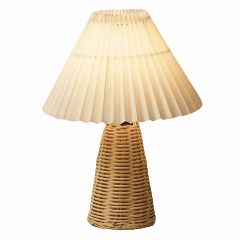 Senna USB-Powered Rattan Pleated Table Lamp - product view 16