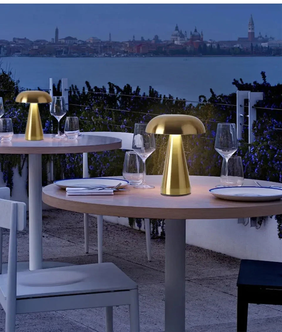 Noa Cordless Rechargeable Mushroom Table Lamp - product view 2