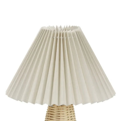 Senna USB-Powered Rattan Pleated Table Lamp - product view 7