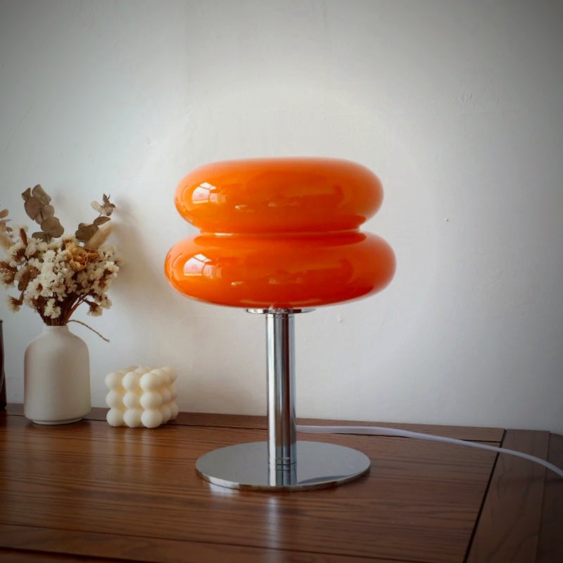 Ambra amber glass dome lamp, part of The Amber Pair